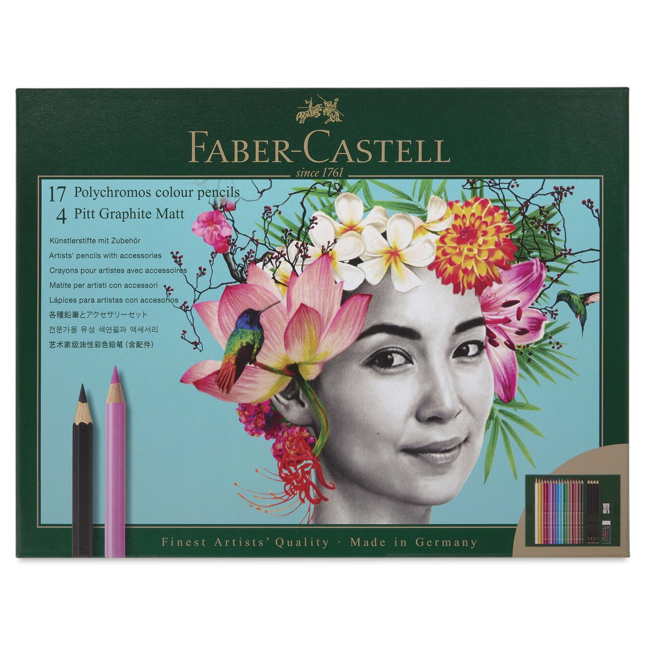 Faber-Castell Polychromos & Pitt Graphic Matte Gift Set - Assorted Colors, Set of 23